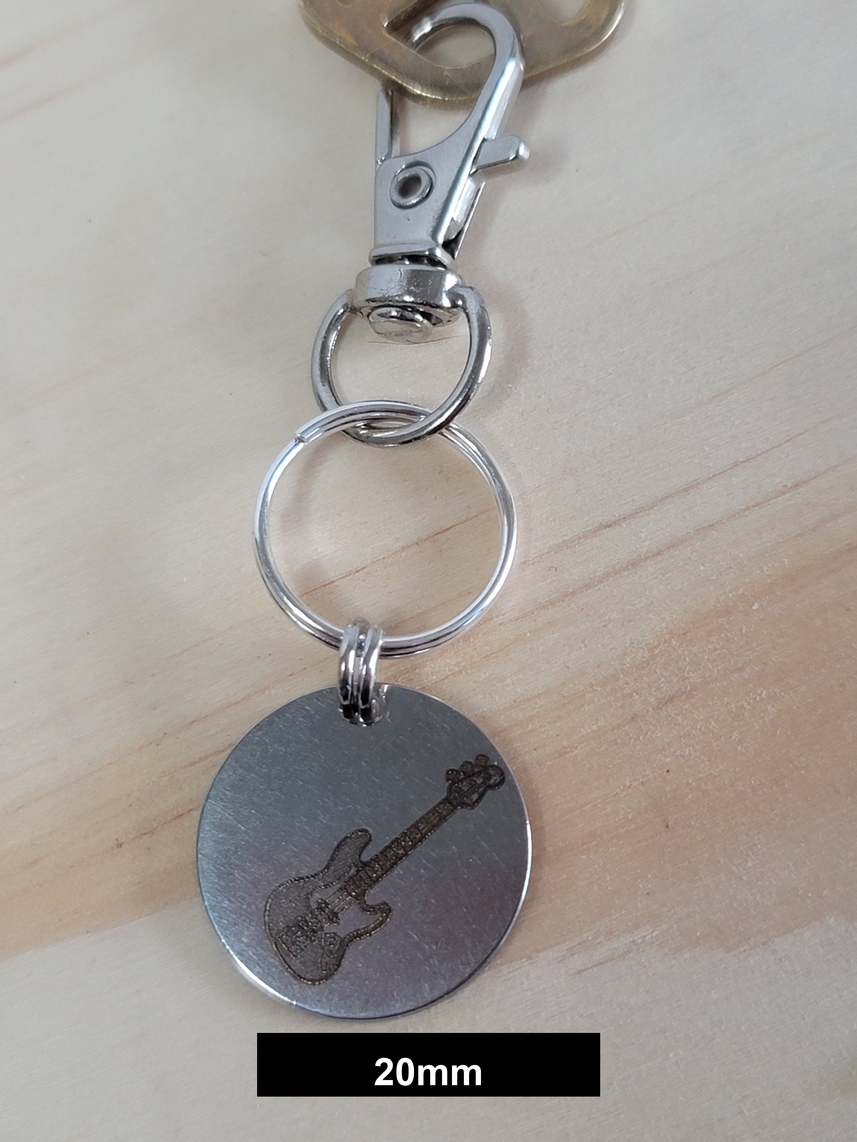 Bass Guitar Engraved Fob