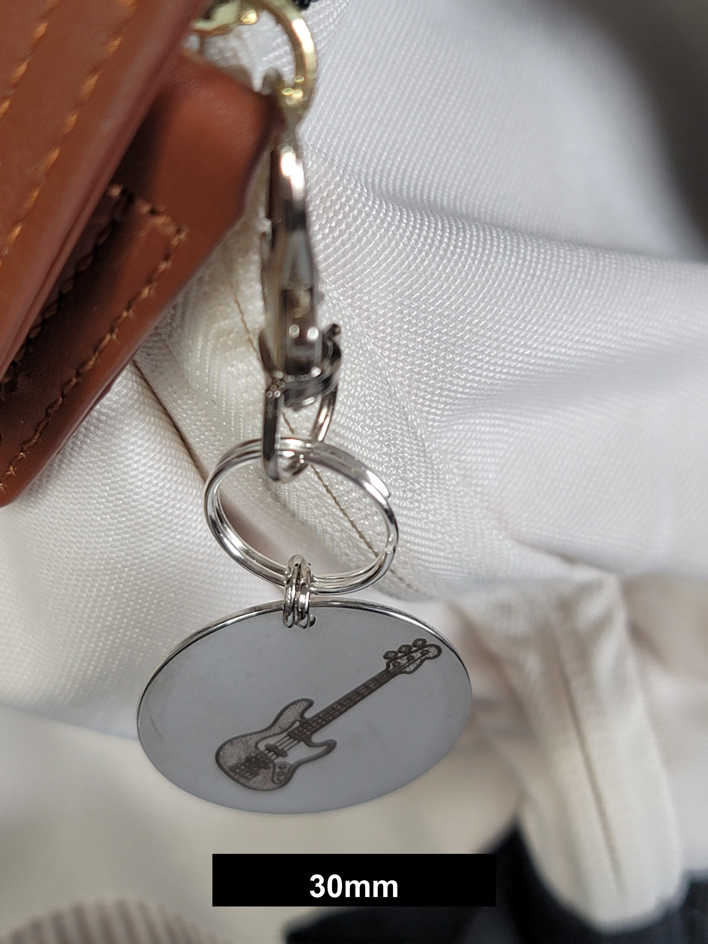 Bass Guitar Engraved Fob