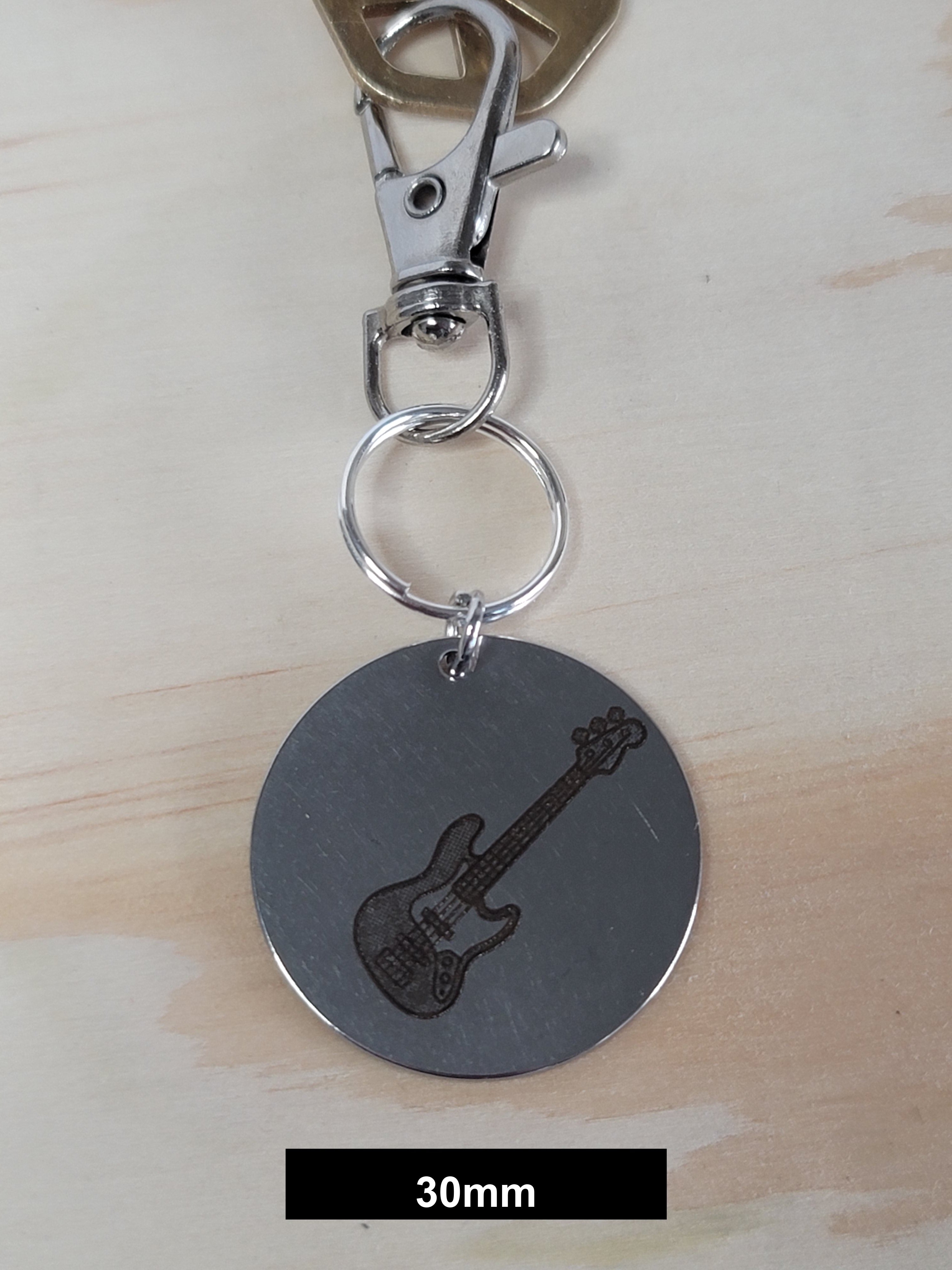 Bass Guitar Engraved Fob