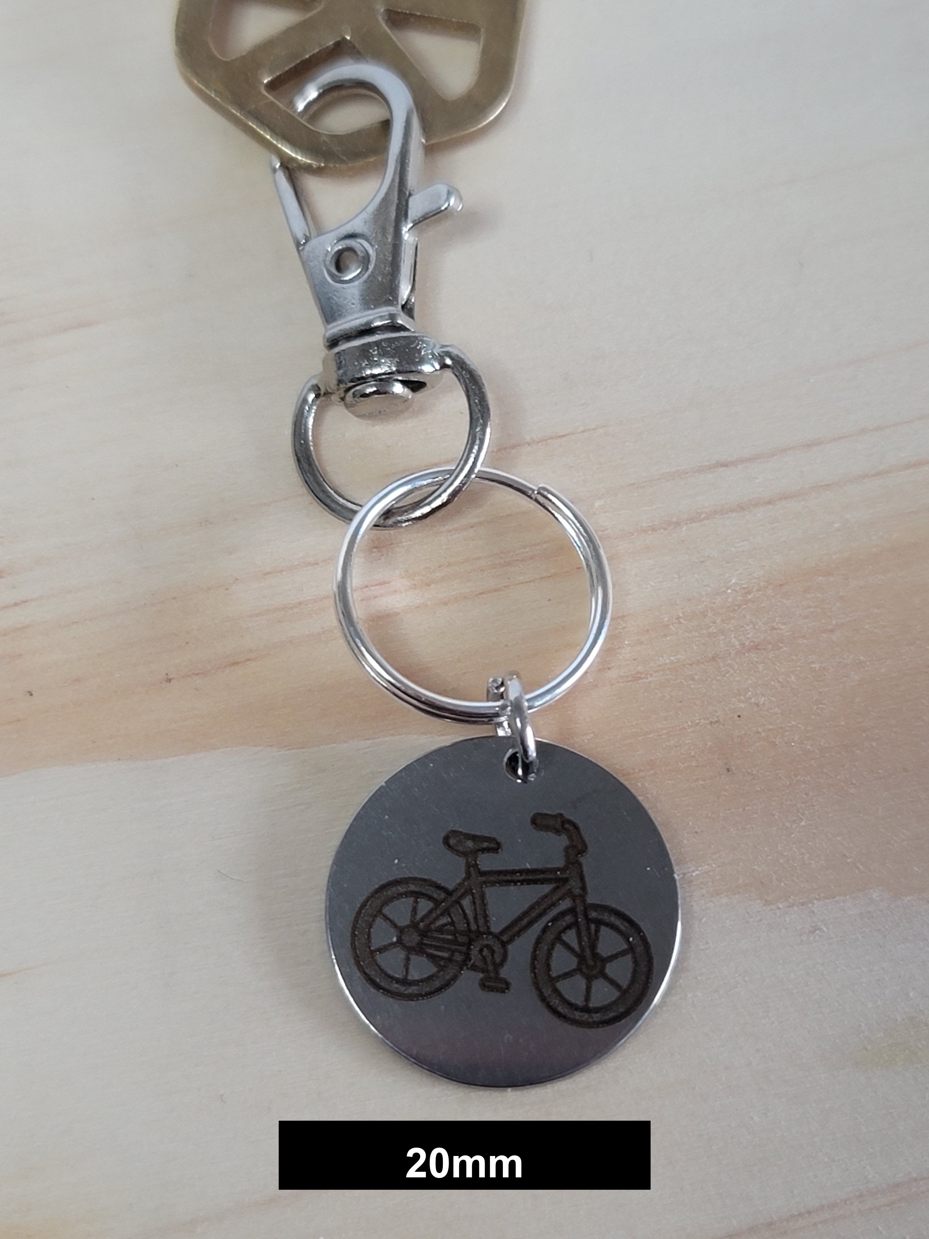 Bicycle Engraved Fob