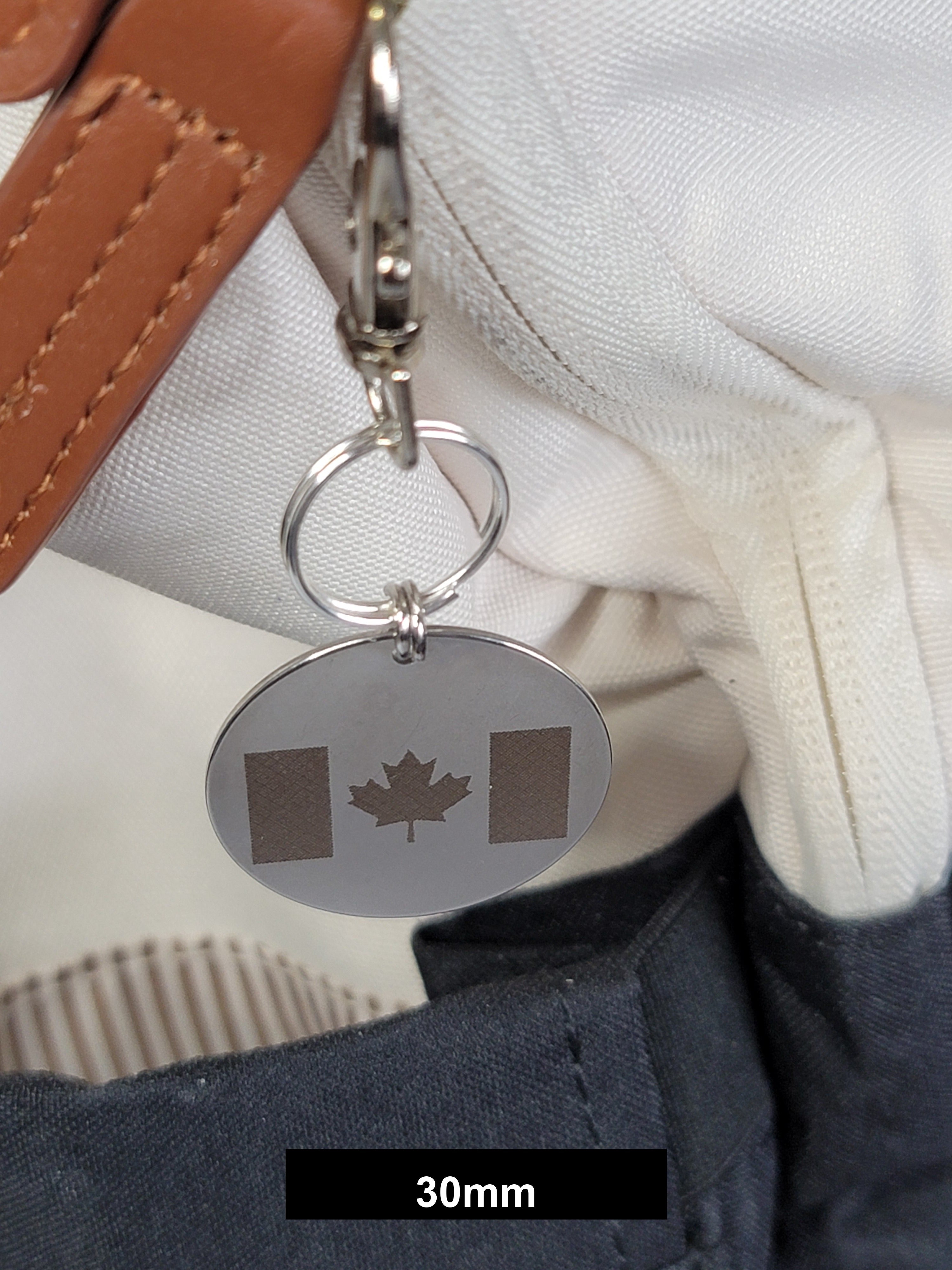 Canada Flag Engraved Fob