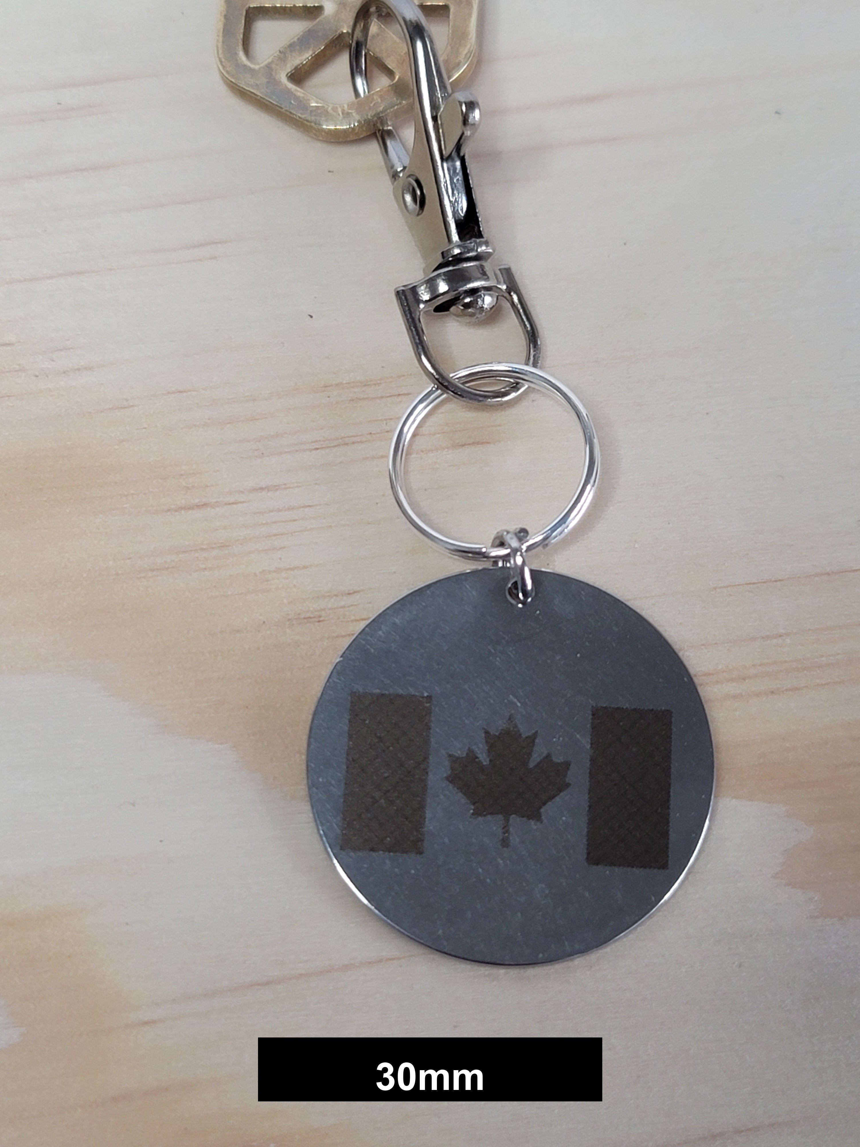 Canada Flag Engraved Fob