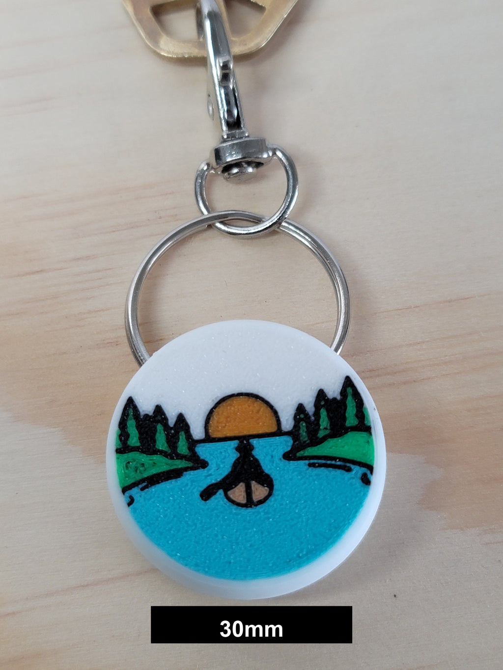 3D Printed Canoe Keychain Fob – Multicolor Paddling Zipper Pull
