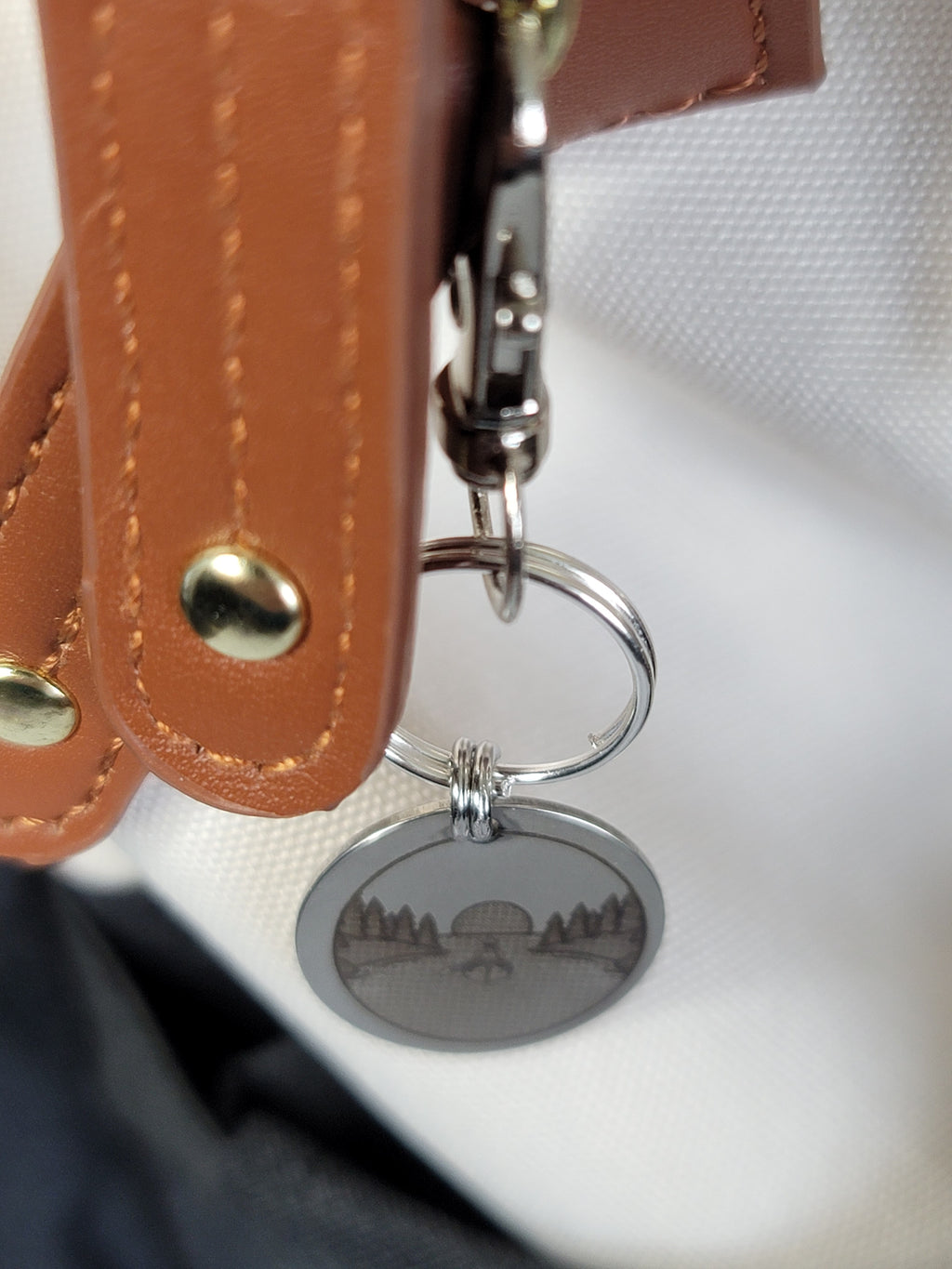 Laser Engraved Canoe Keychain Fob – Steel Paddling Zipper Pull