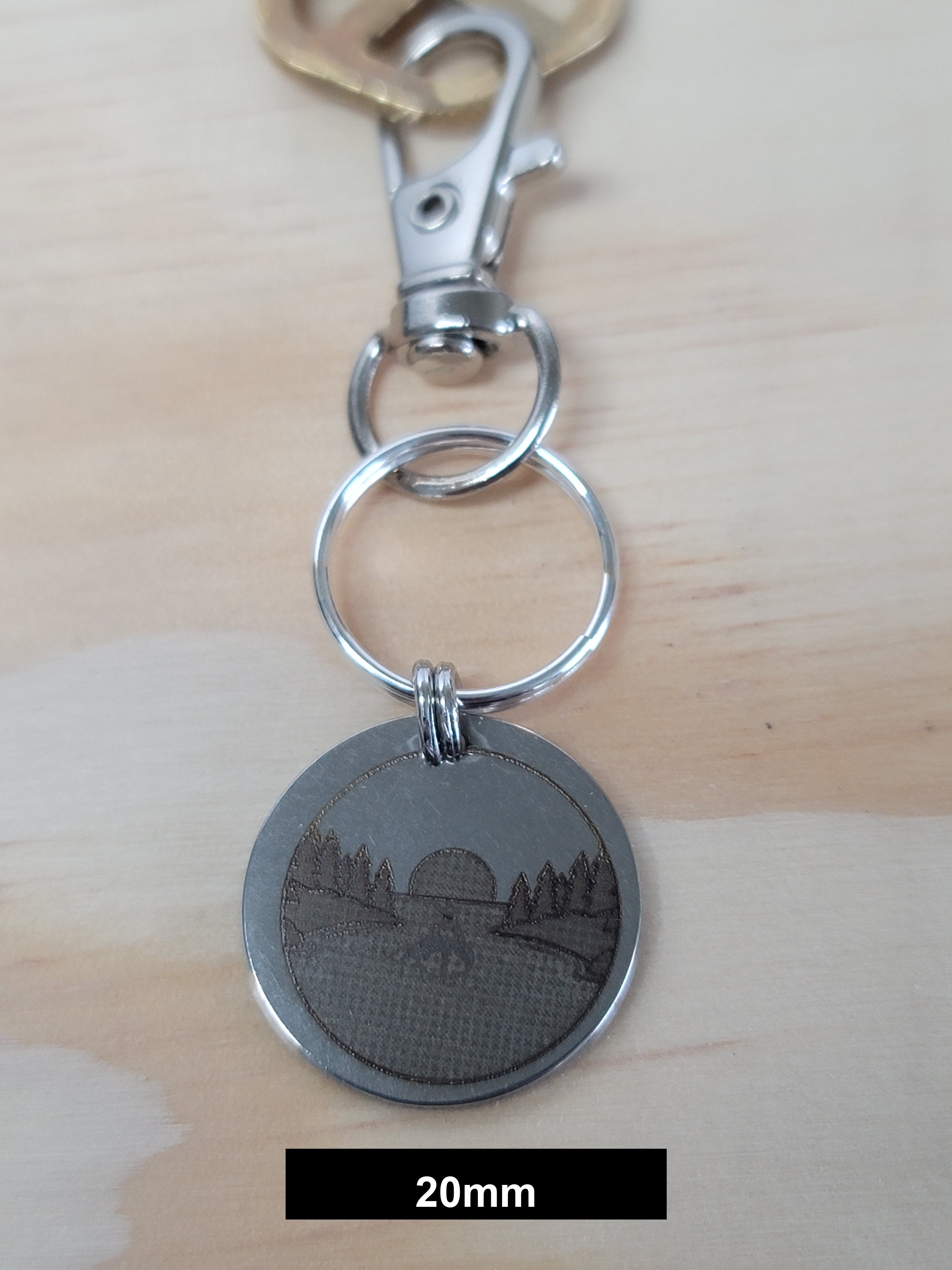 Laser Engraved Canoe Keychain Fob – Steel Paddling Zipper Pull