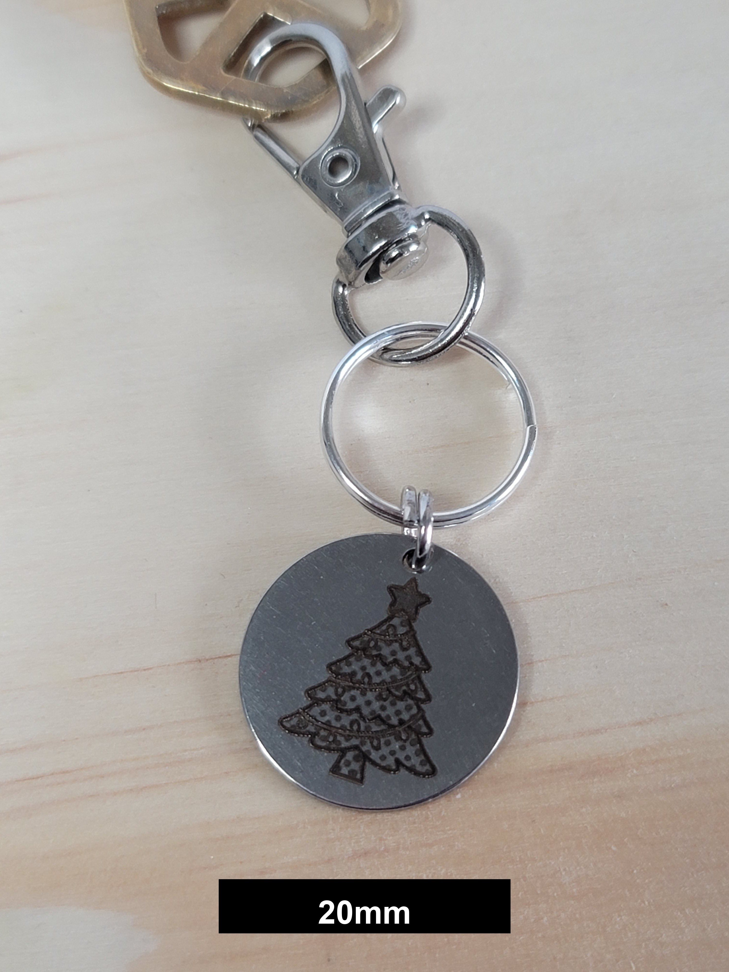 Christmas Tree Engraved Fob