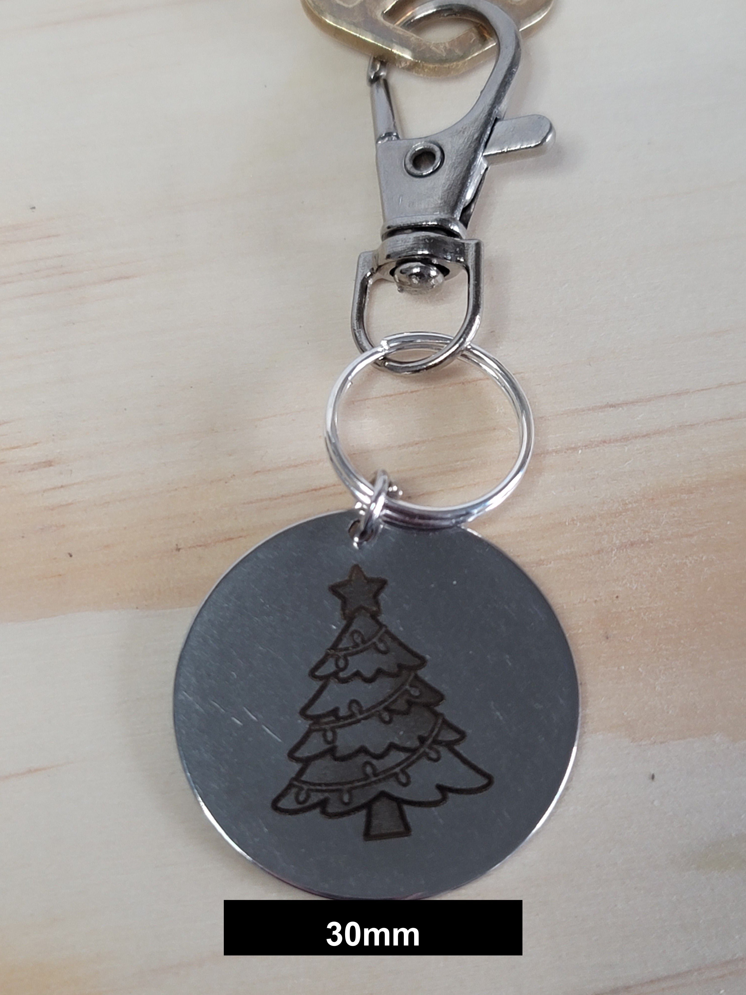 Christmas Tree Engraved Fob