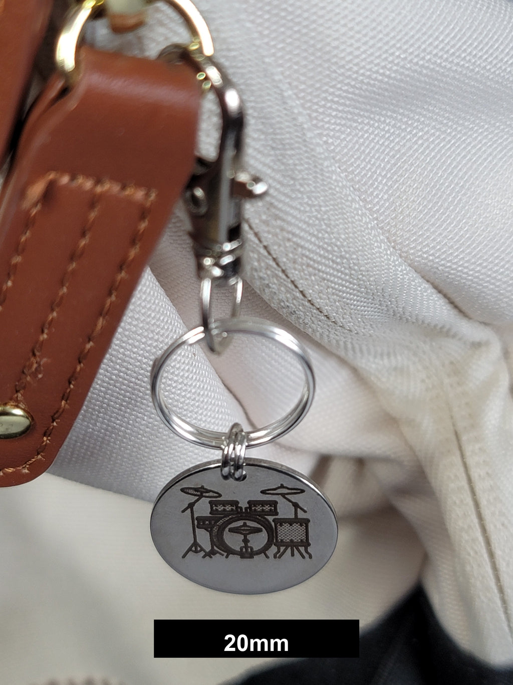 Drum Kit Engraved Fob