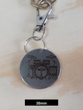 Drum Kit Engraved Fob