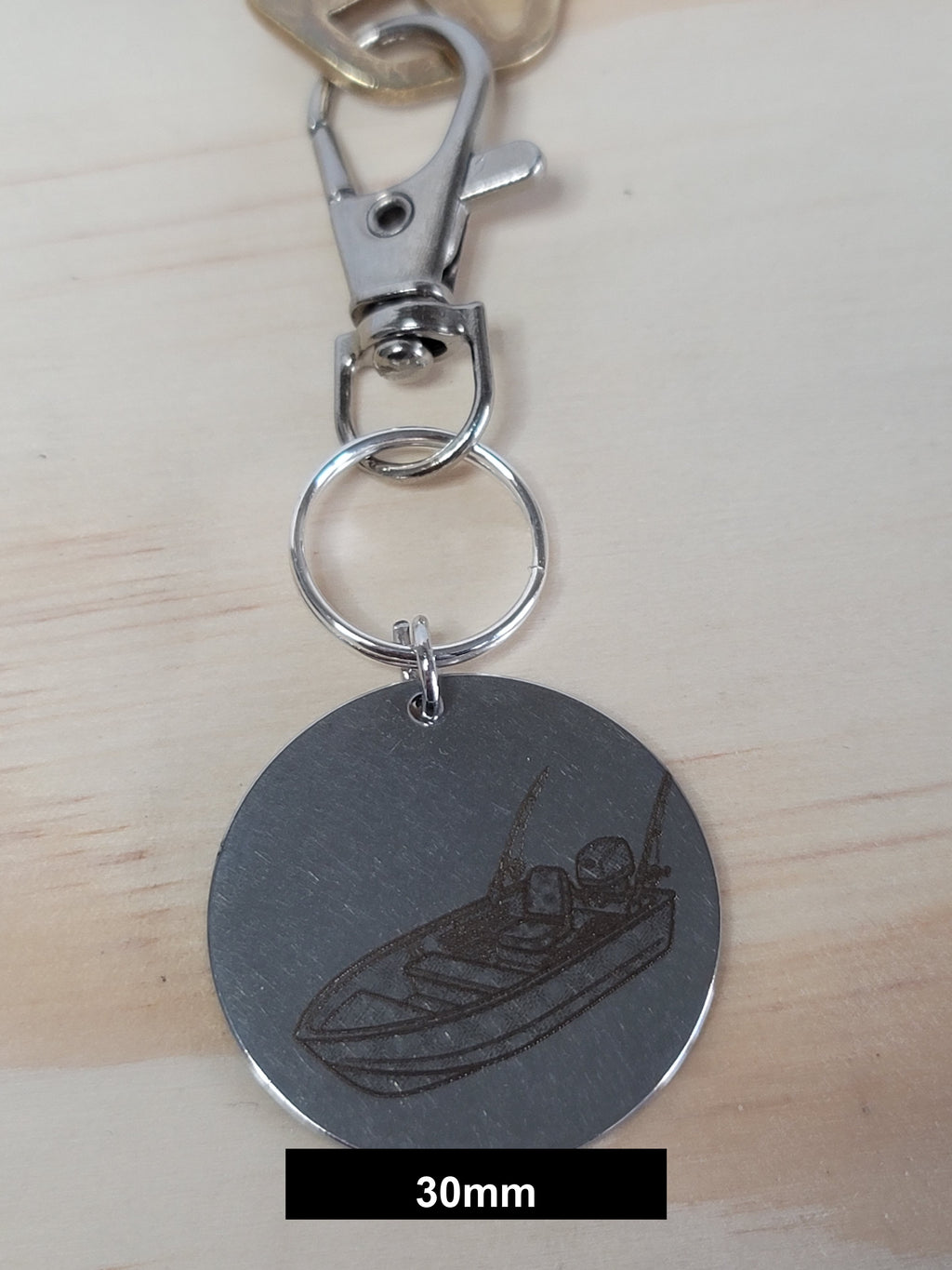 Fishing Boat Engraved Fob