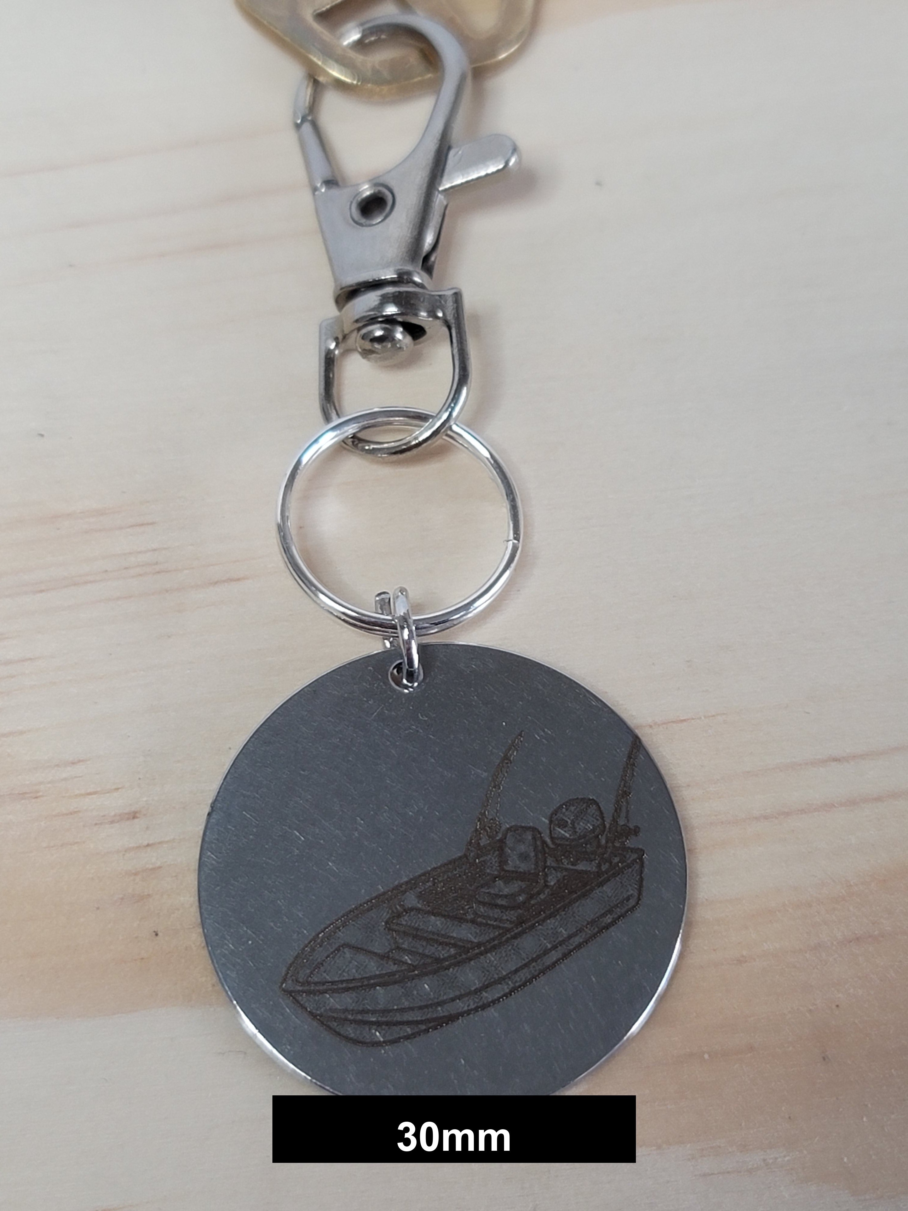 Fishing Boat Engraved Fob