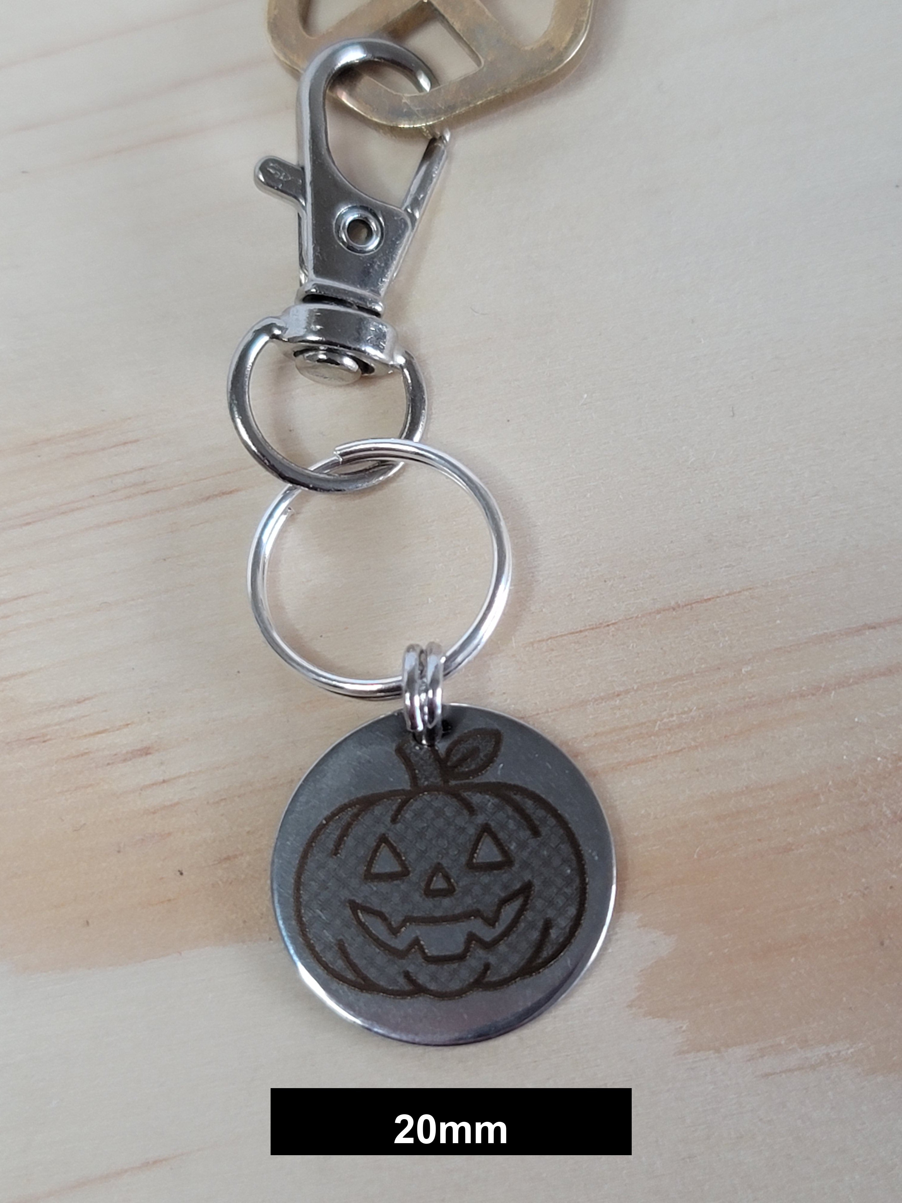 Halloween Pumpkin Engraved Fob