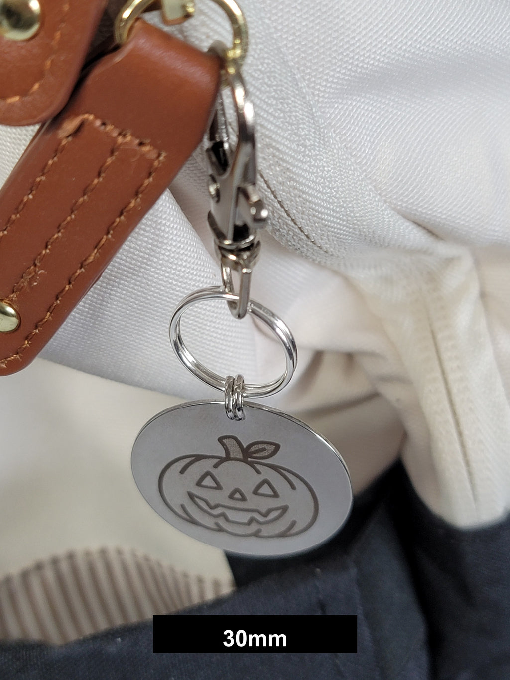 Halloween Pumpkin Engraved Fob