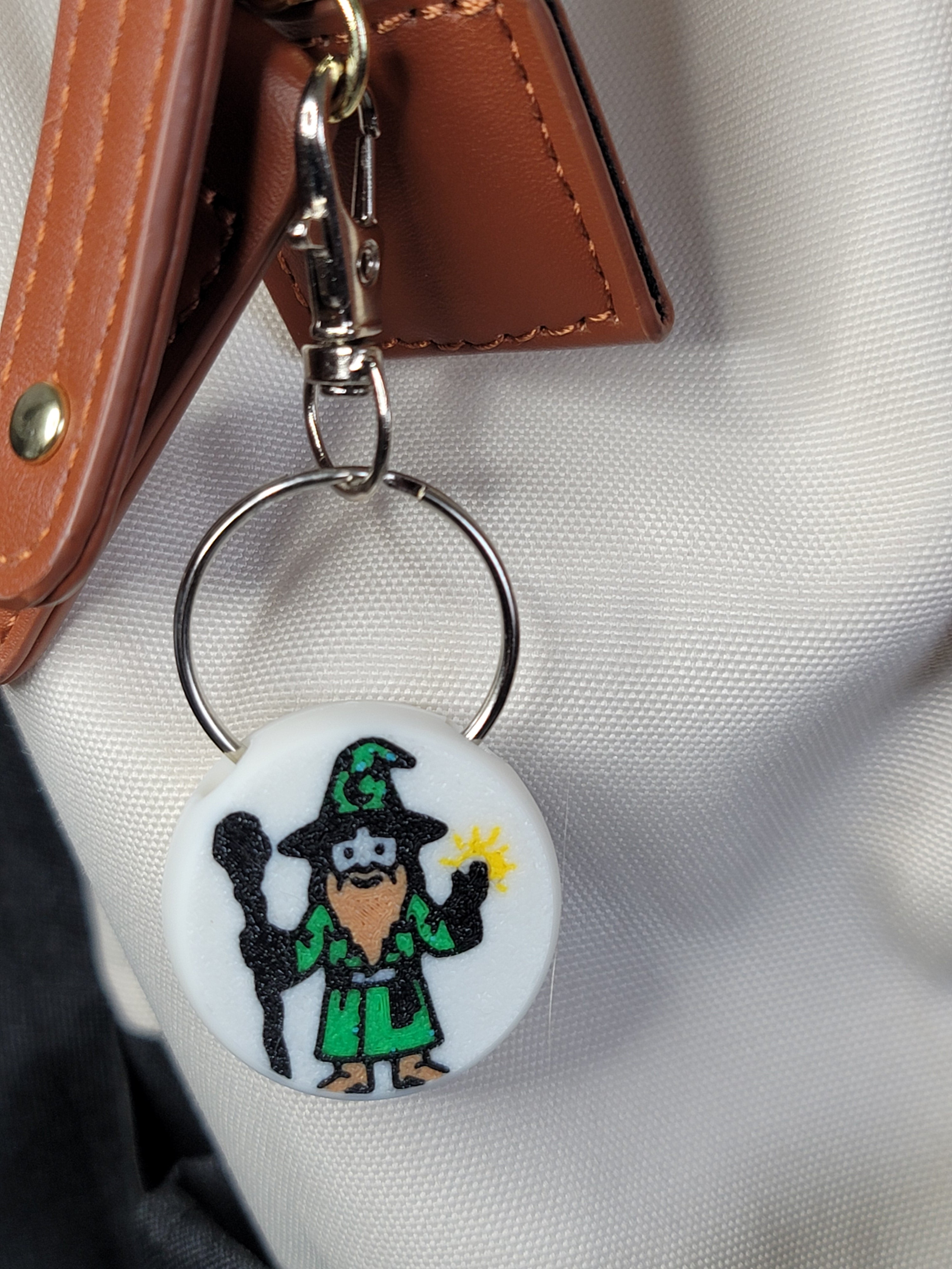 3D Printed Magic Keychain Fob – Multicolor Wizard Zipper Pull Accessory