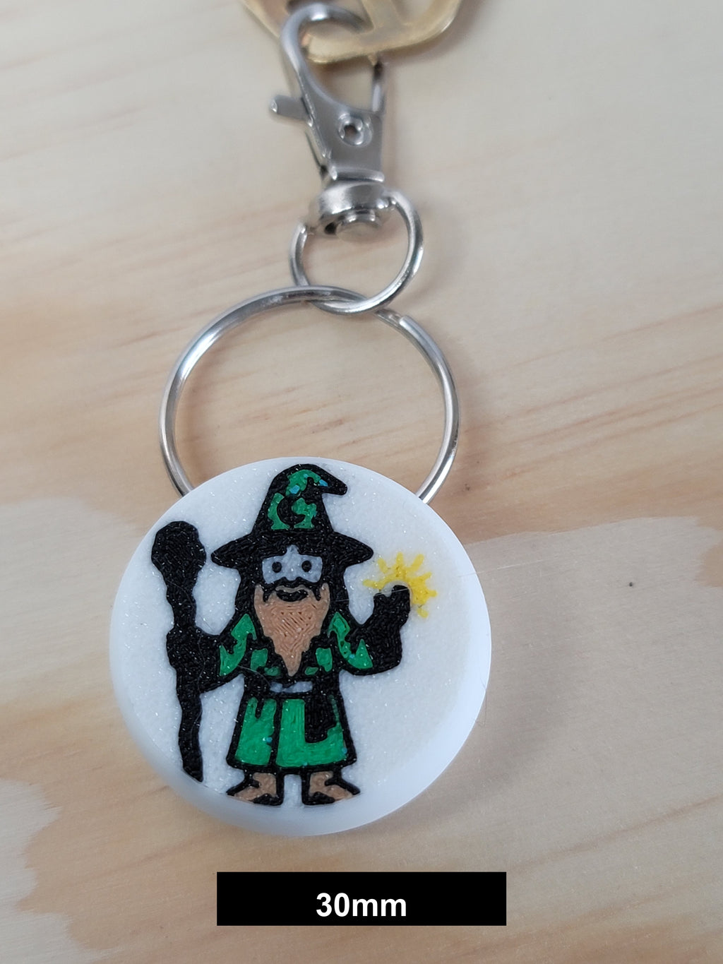3D Printed Magic Keychain Fob – Multicolor Wizard Zipper Pull Accessory