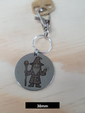 Laser Engraved Magic Keychain Fob – Steel Wizard Zipper Pull