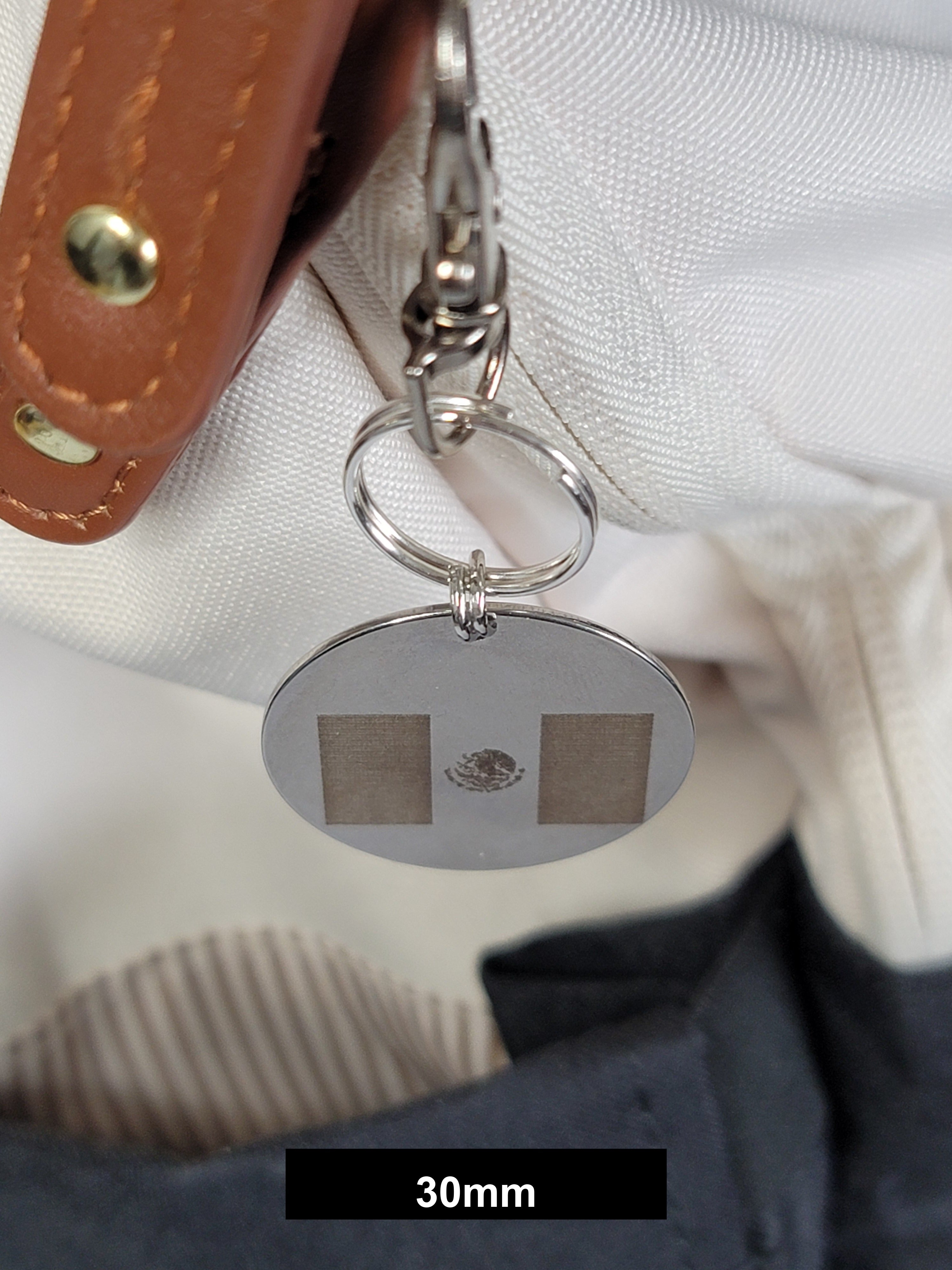 Mexico Flag Engraved Fob