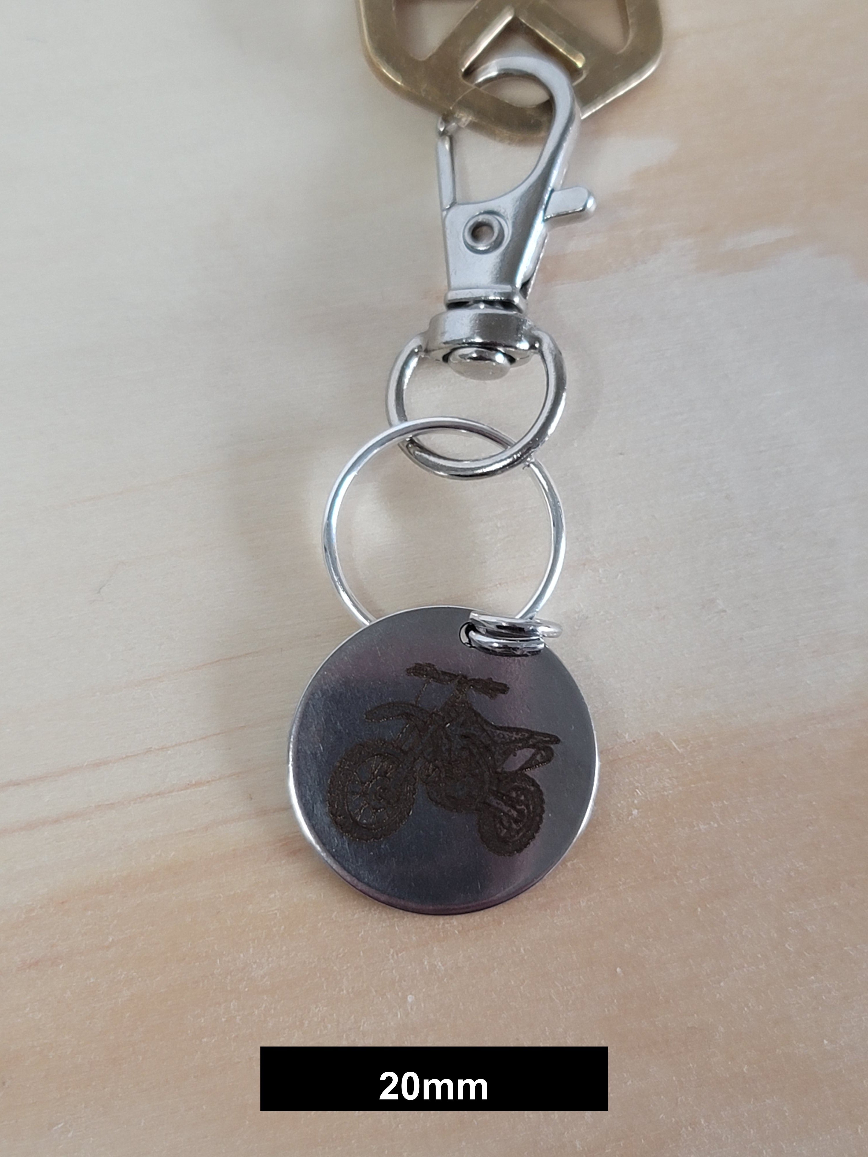 Motorcycle Engraved Fob
