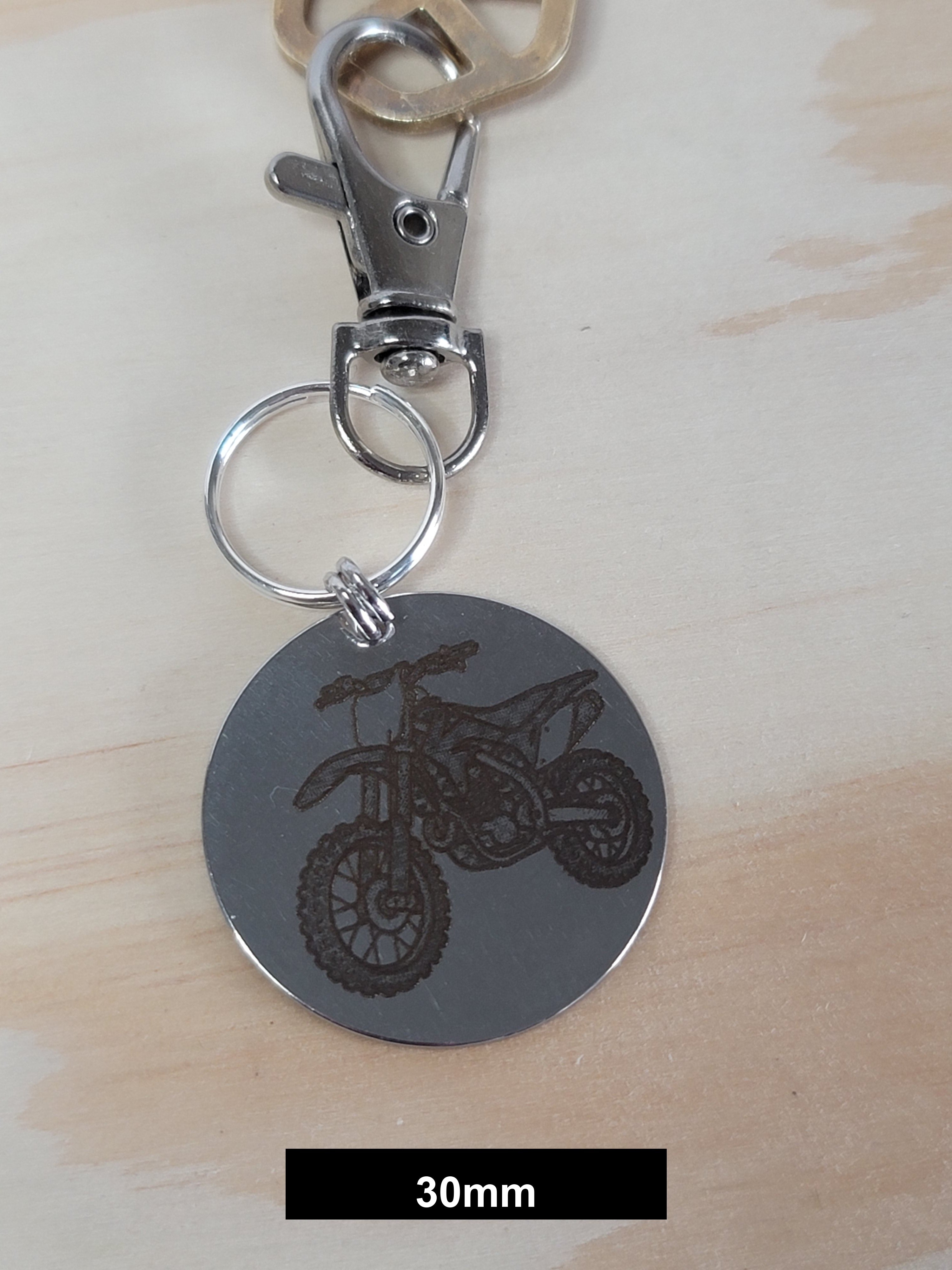 Motorcycle Engraved Fob