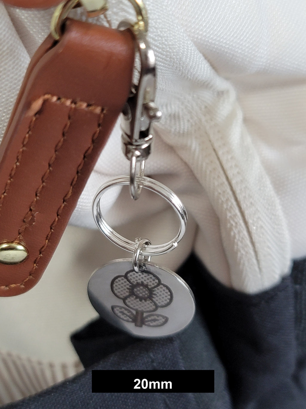 Poppy Engraved Fob