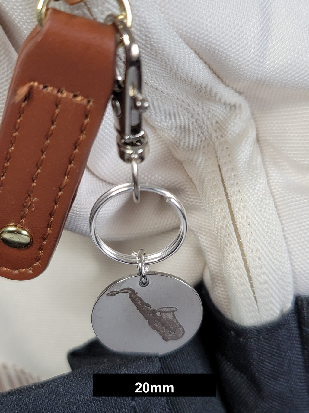 Saxophone Engraved Fob