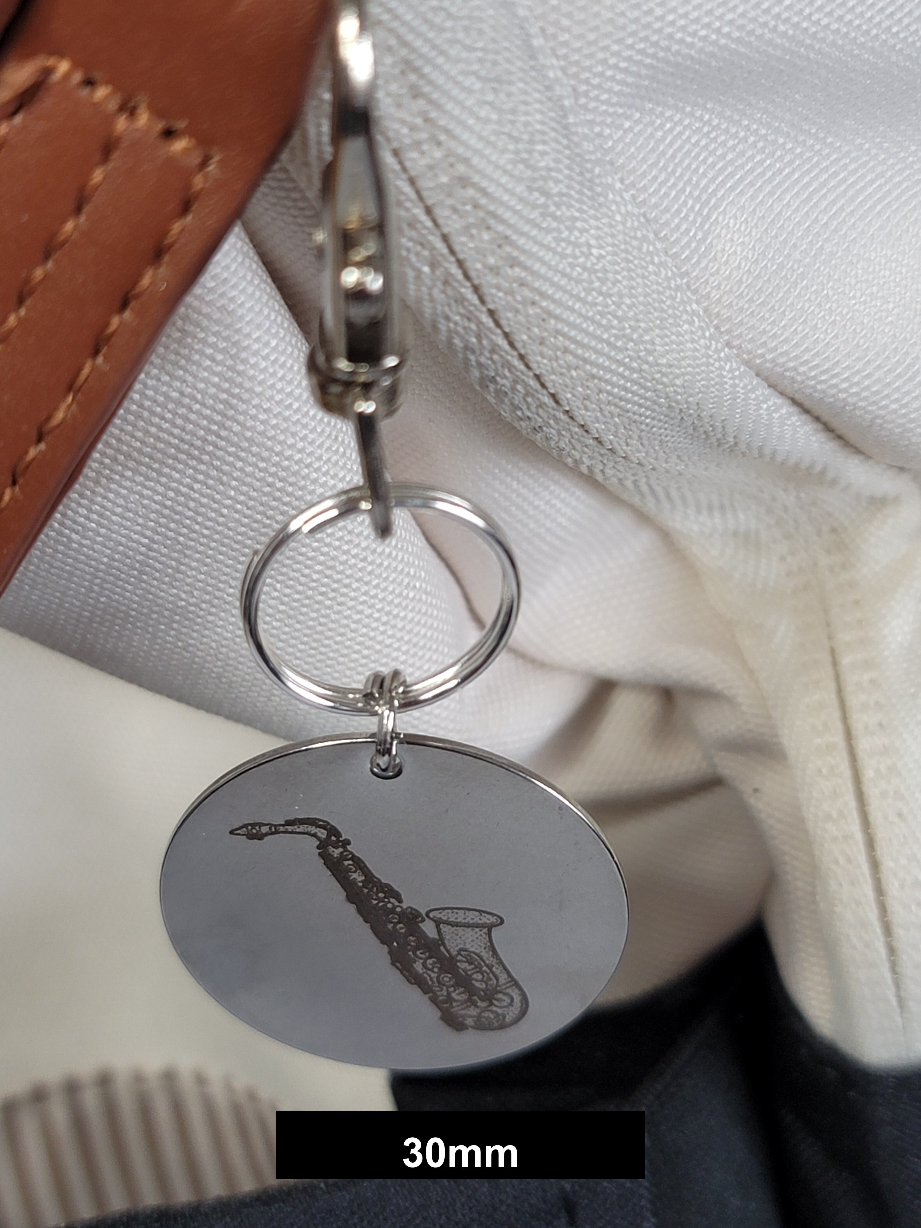 Saxophone Engraved Fob