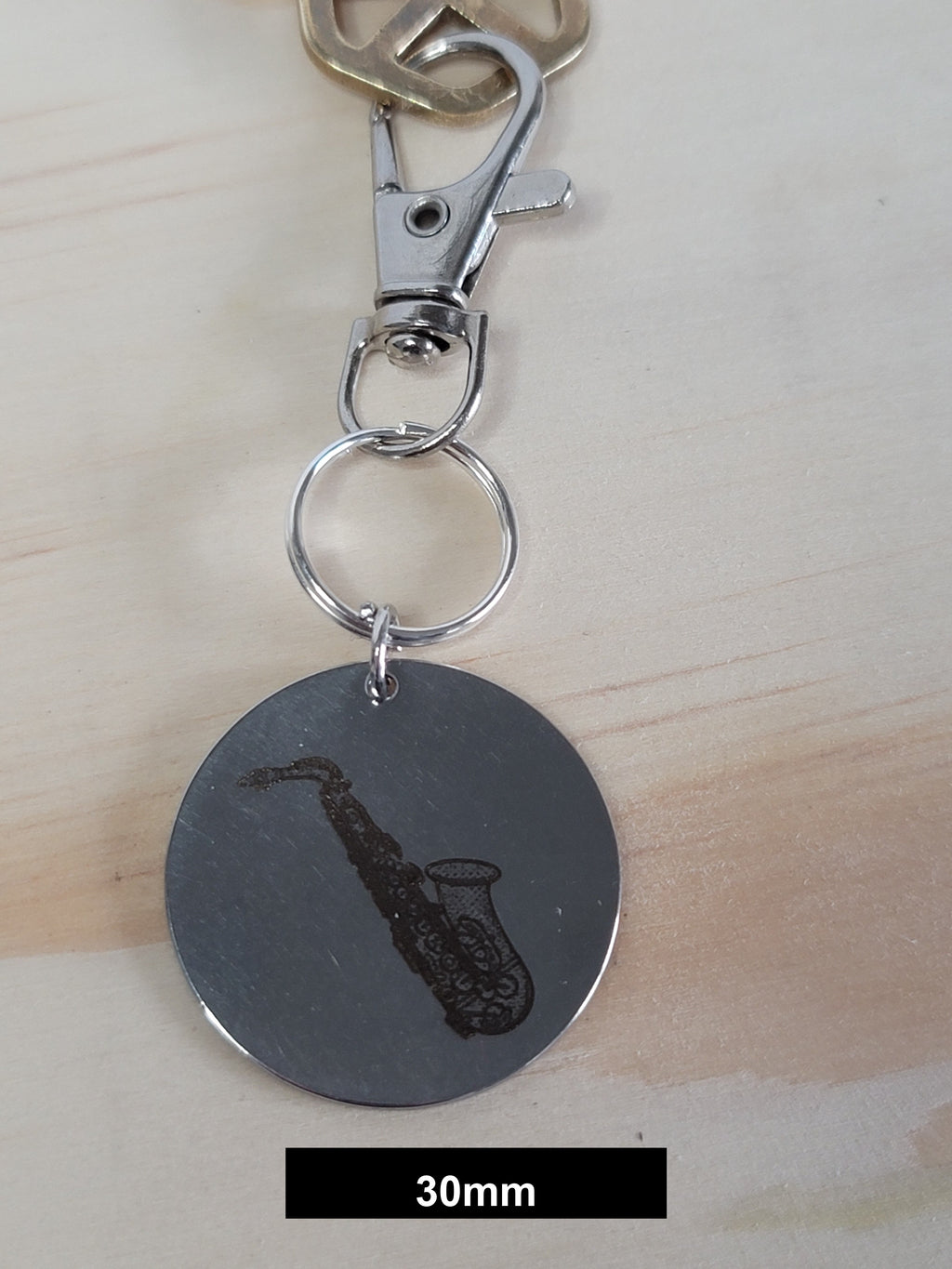 Saxophone Engraved Fob