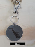 Saxophone Engraved Fob