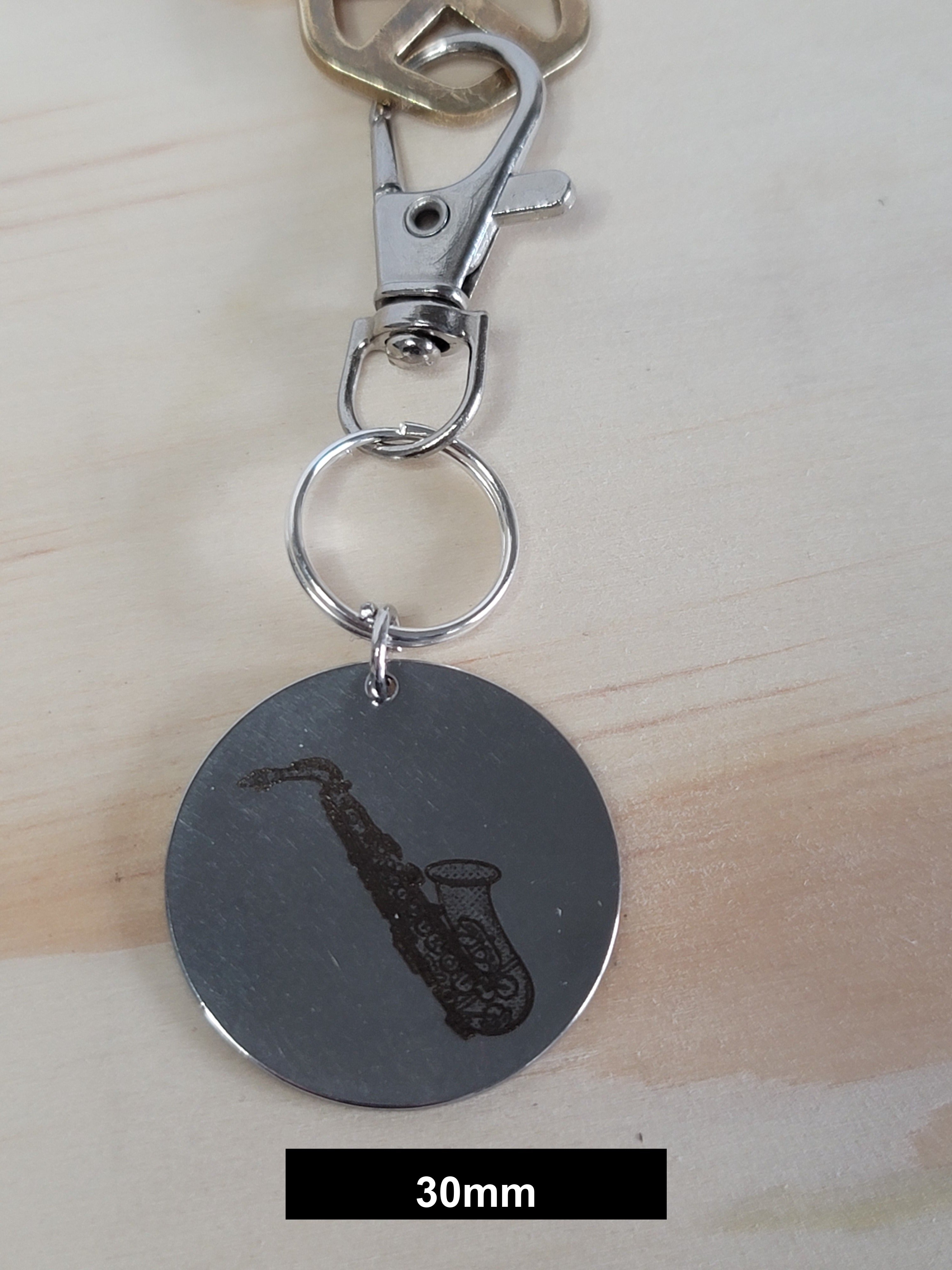 Saxophone Engraved Fob