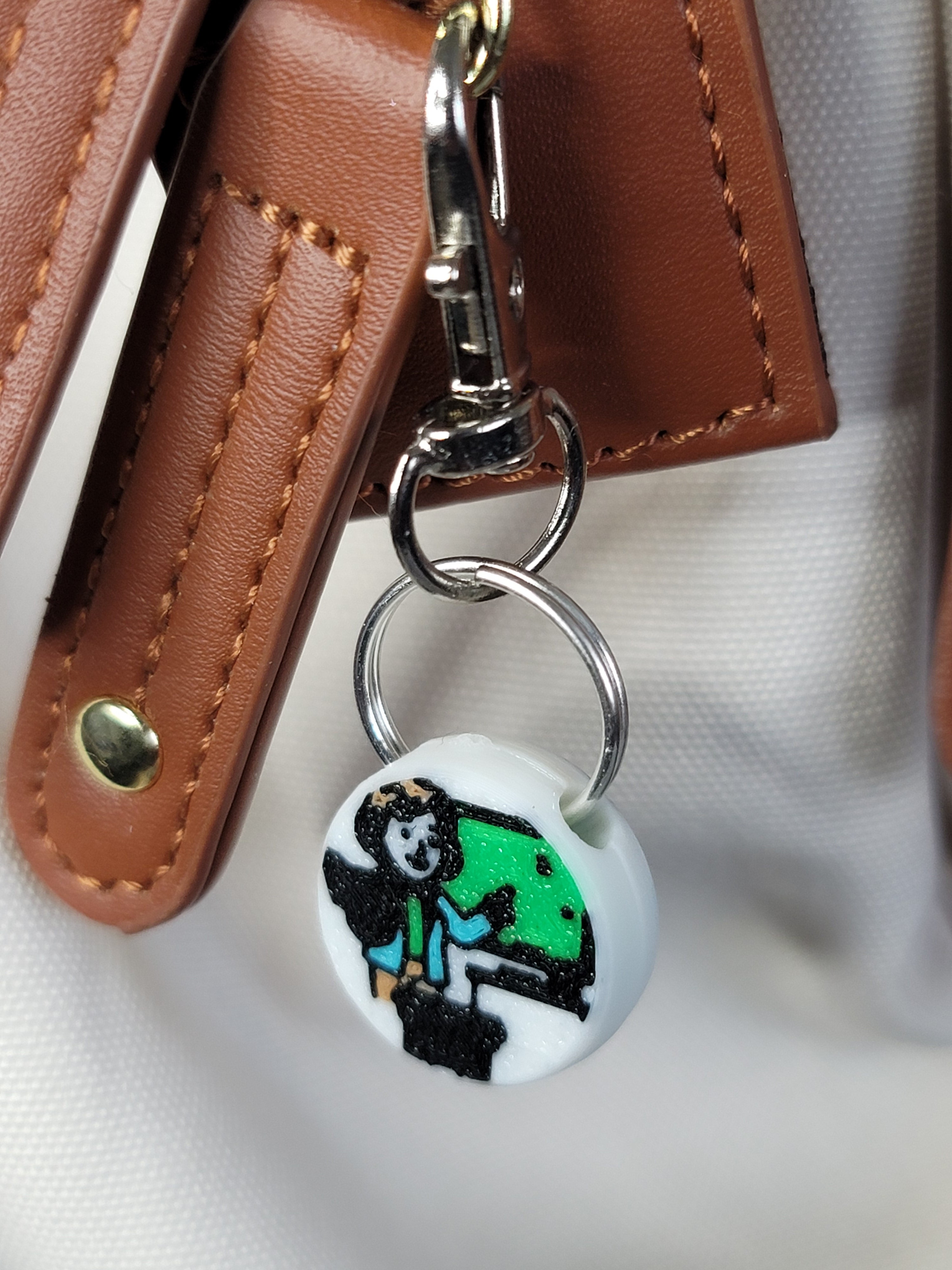 Teacher Fob Keychain: Multicolor 3D Printed Teacher Accessory (30mm)