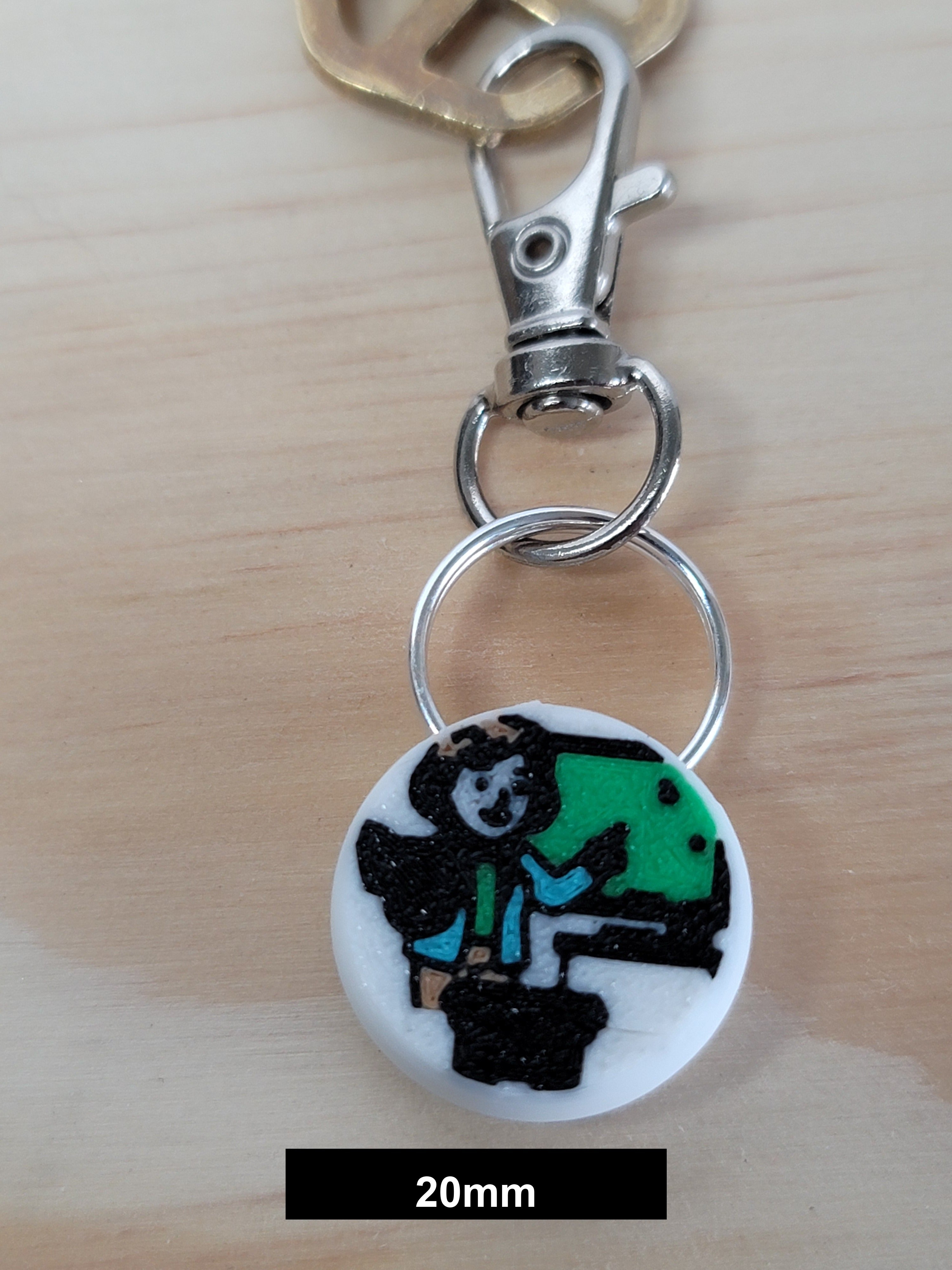 Teacher Fob Keychain: Multicolor 3D Printed Teacher Accessory (30mm)