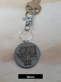 Laser Engraved Teacher Keychain Fob – Steel School Zipper Pull