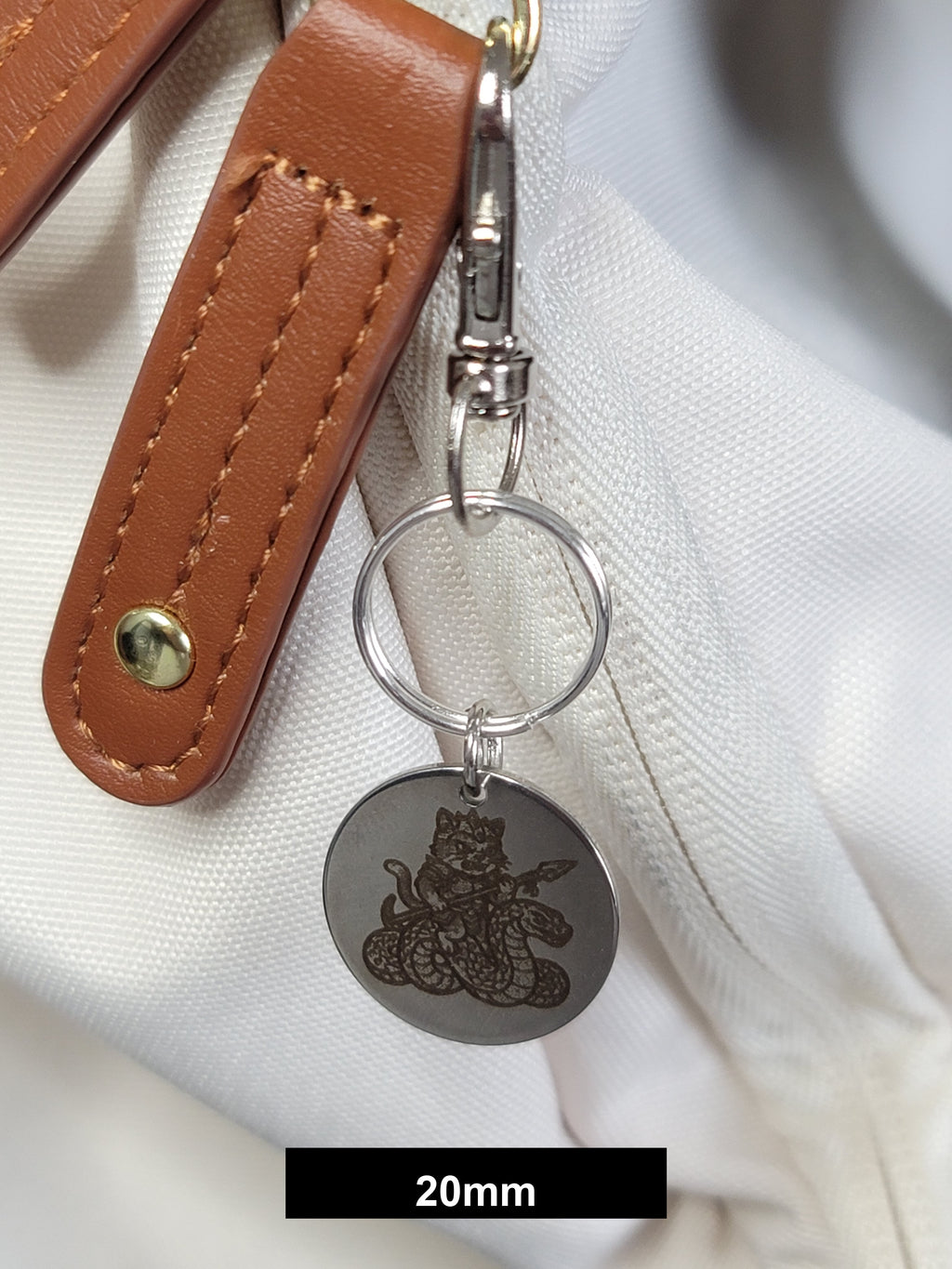 Captain Tom on his serpent Engraved Fob