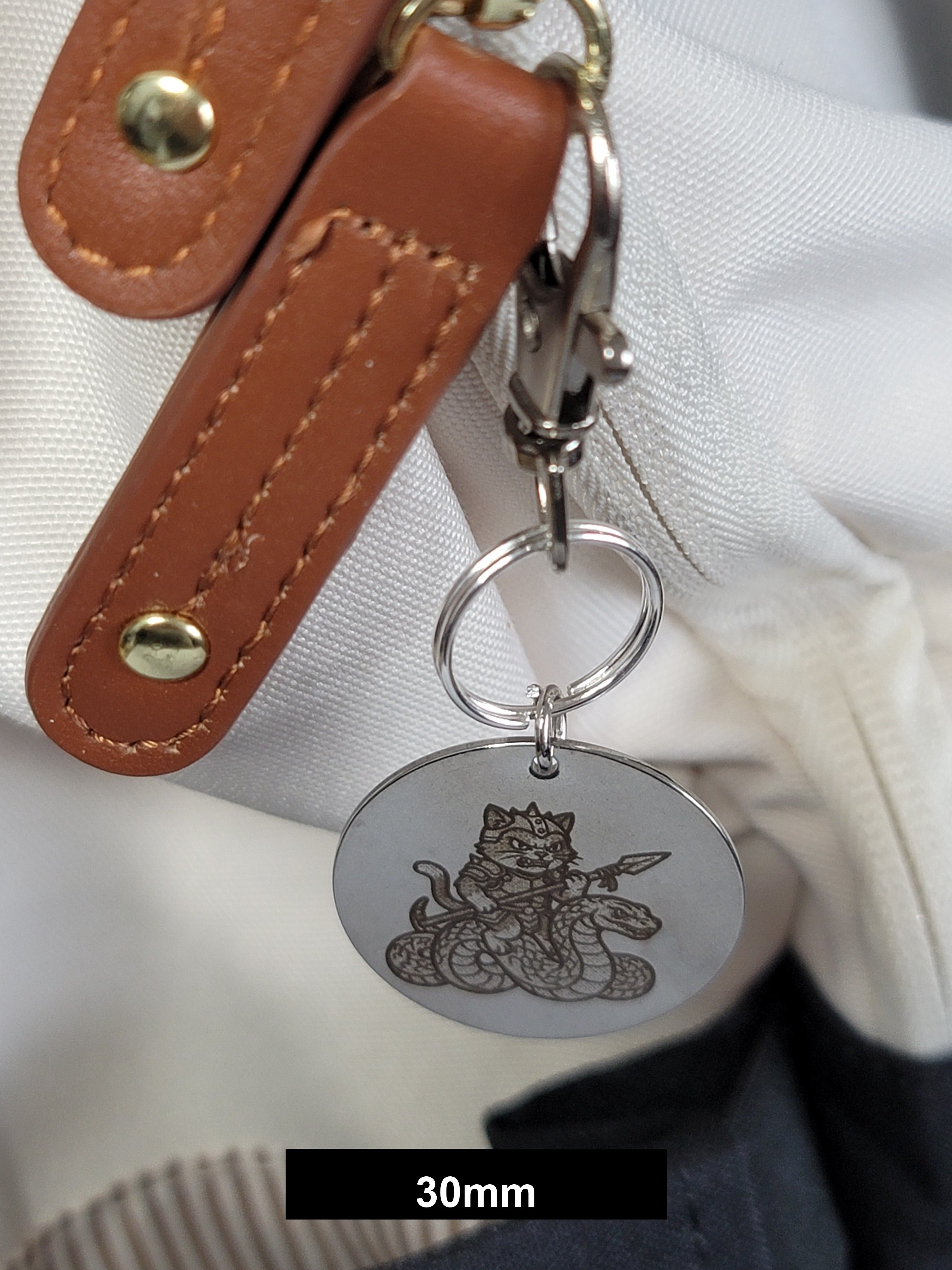 Captain Tom on his serpent Engraved Fob