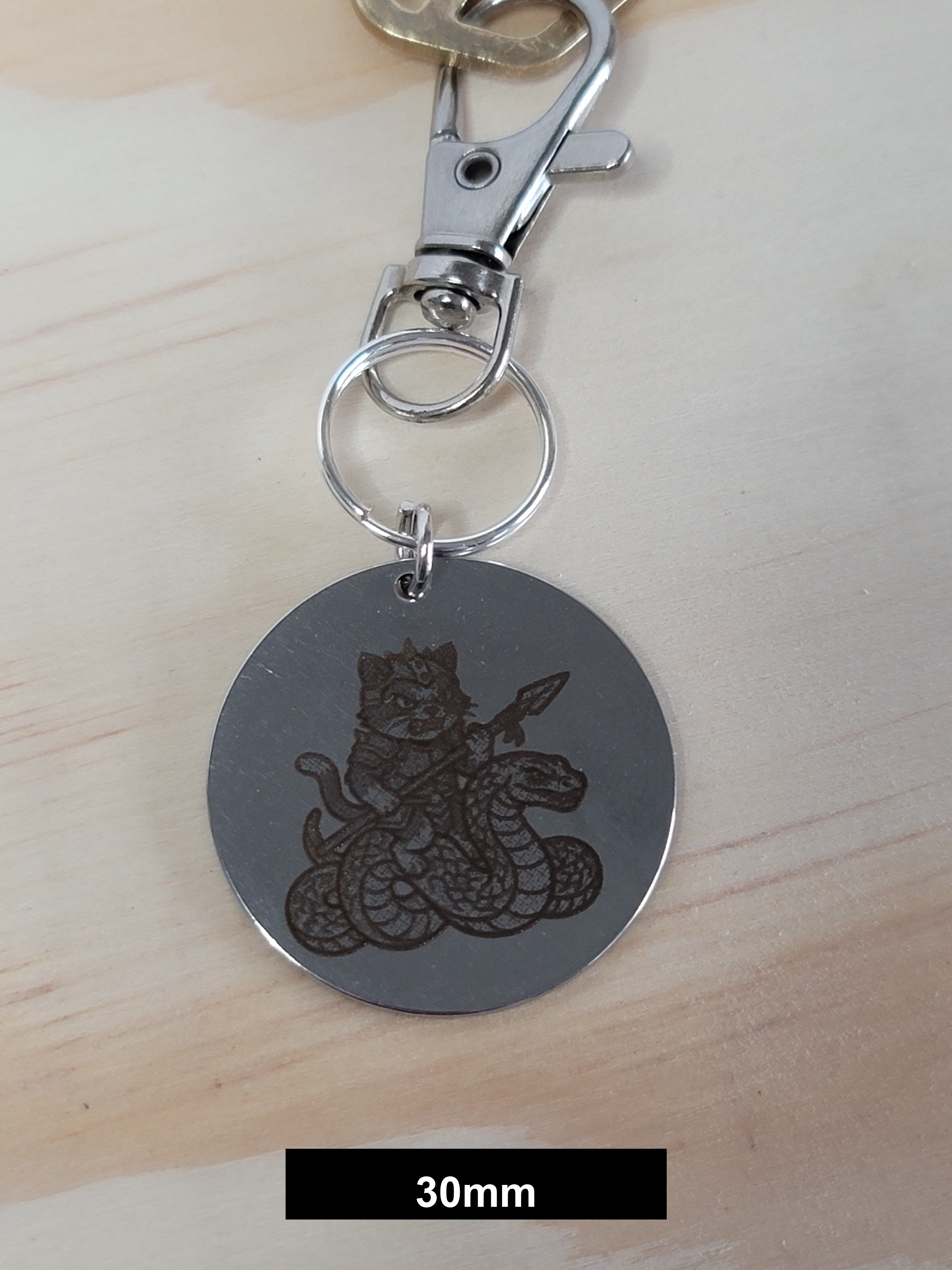 Captain Tom on his serpent Engraved Fob
