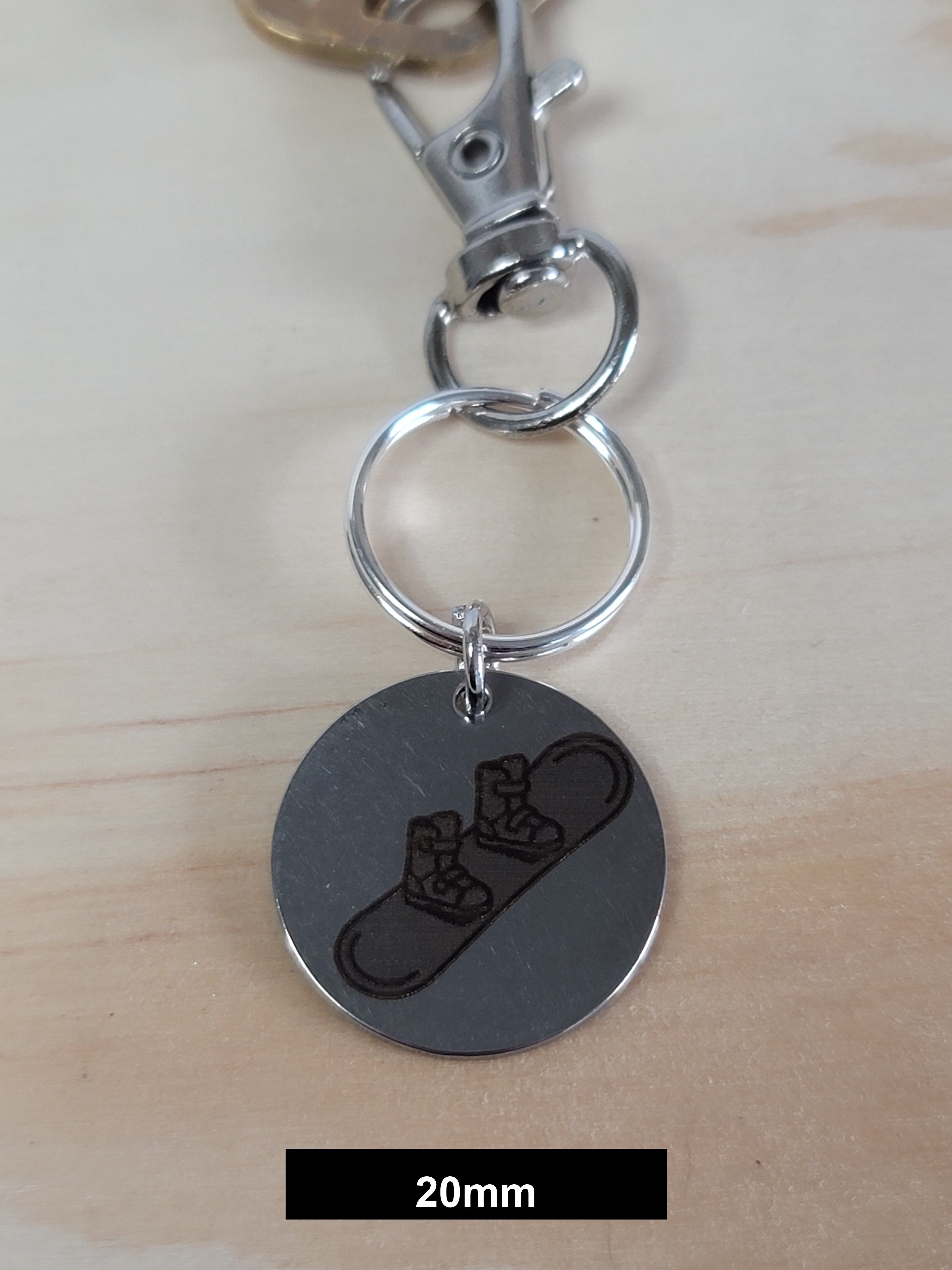 Snowboard Engraved Fob