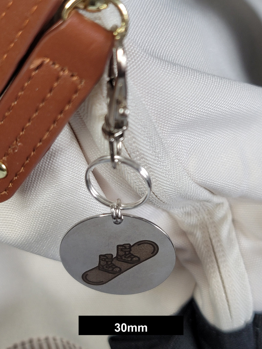 Snowboard Engraved Fob