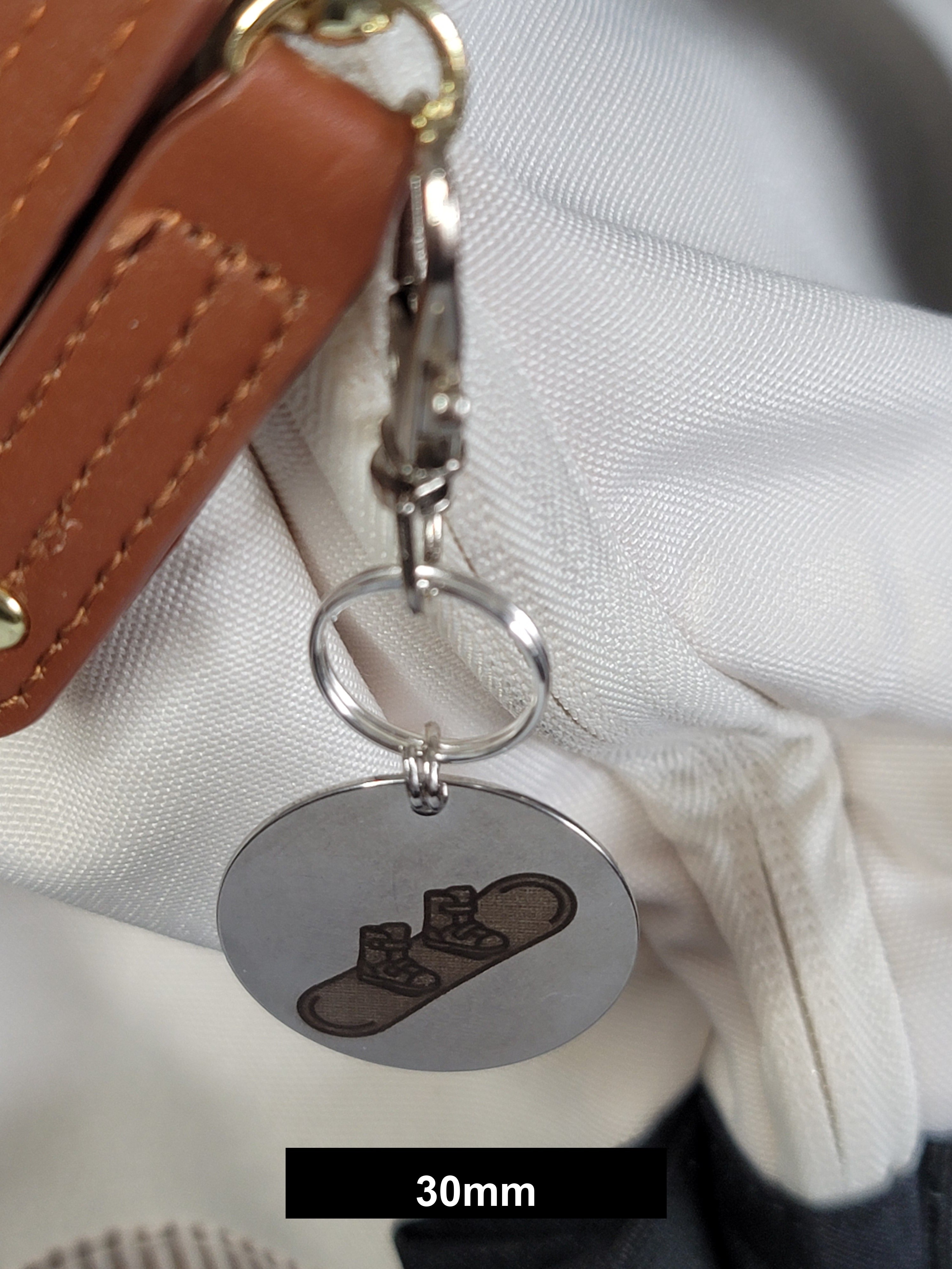 Snowboard Engraved Fob