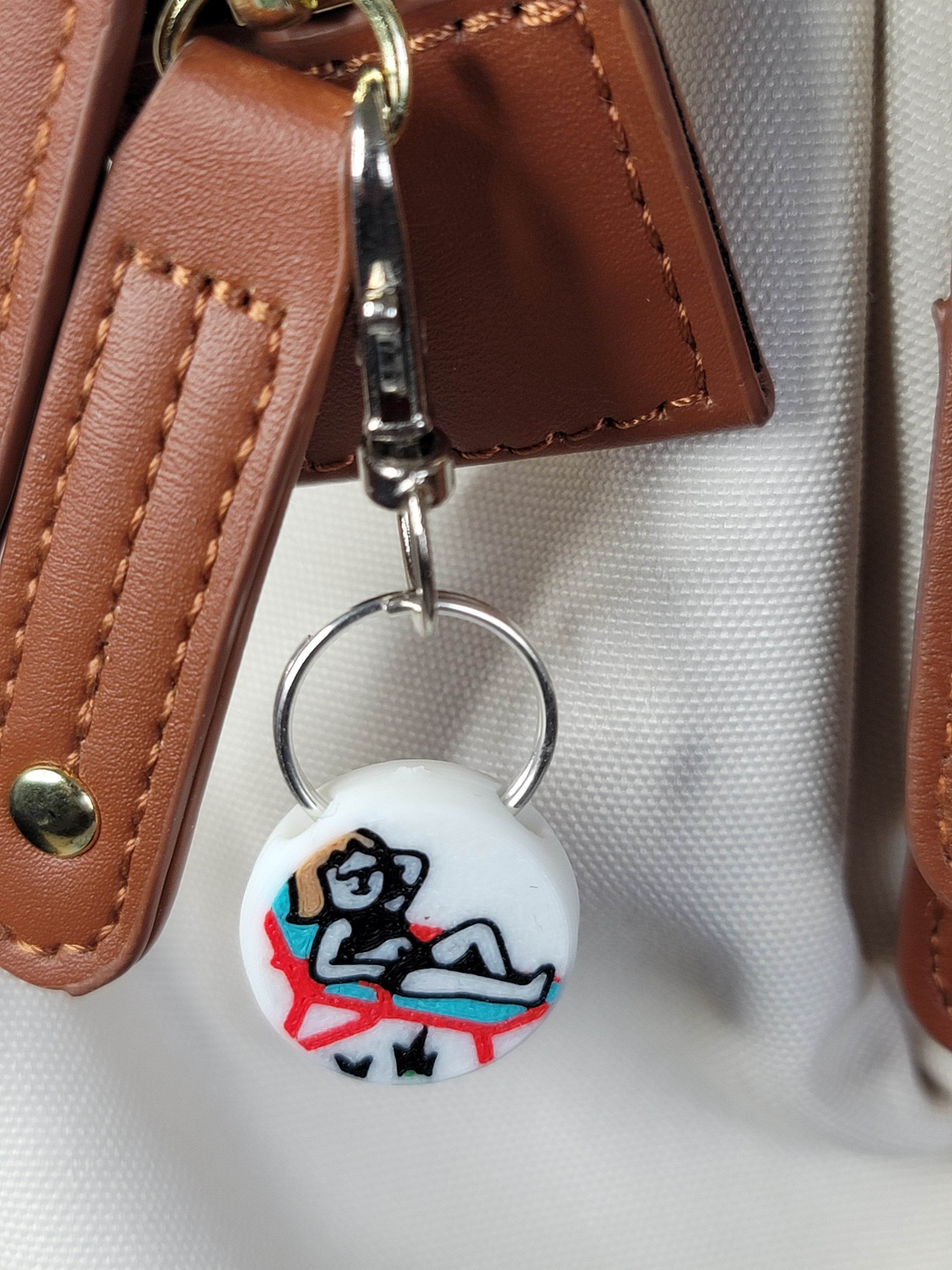 3D Printed Suntan Fob Keychain – Multicolor Summer Beach Accessory