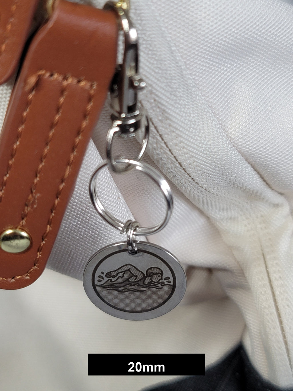 Swimming Engraved Fob