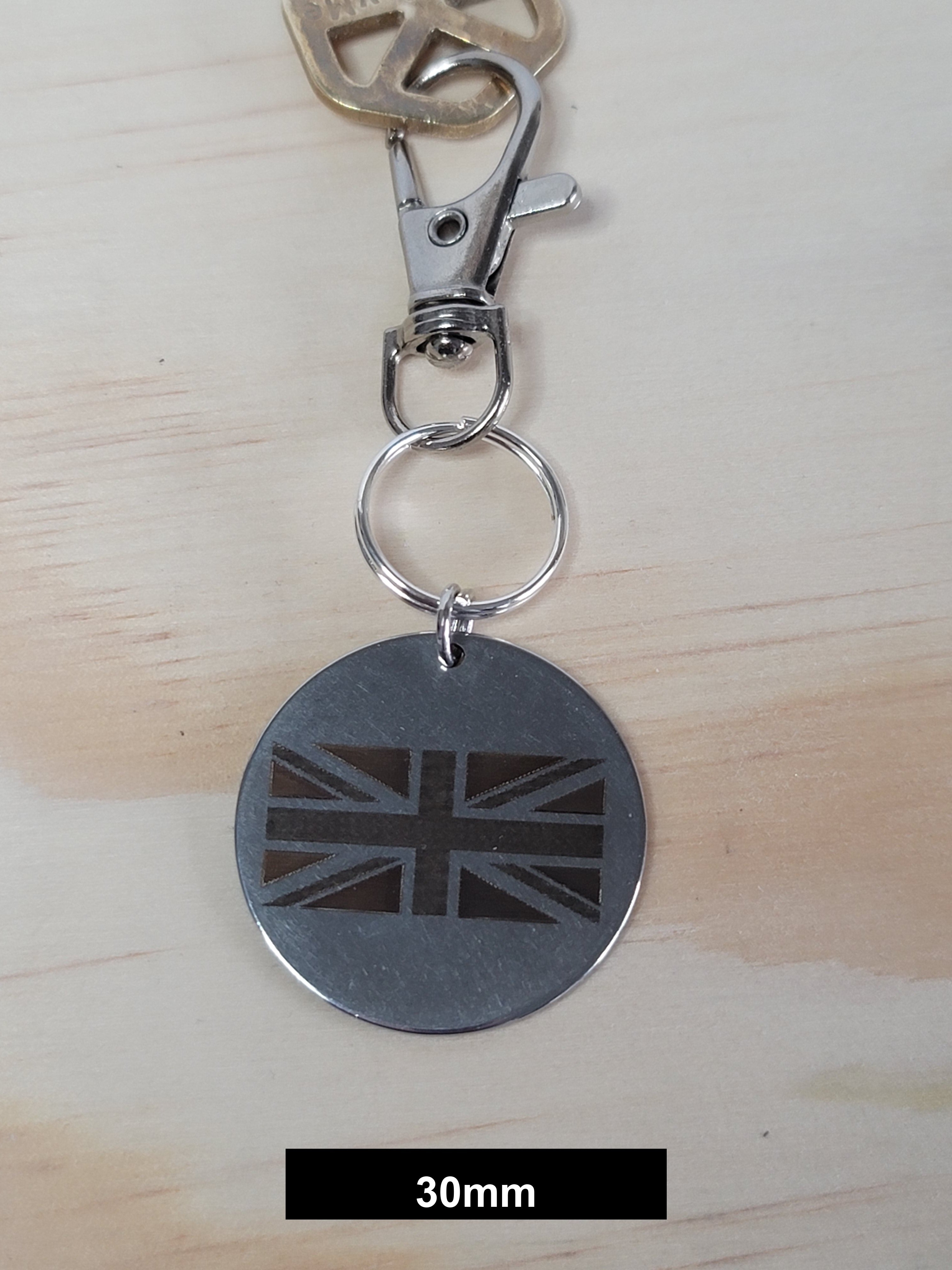 UK Flag Engraved Fob